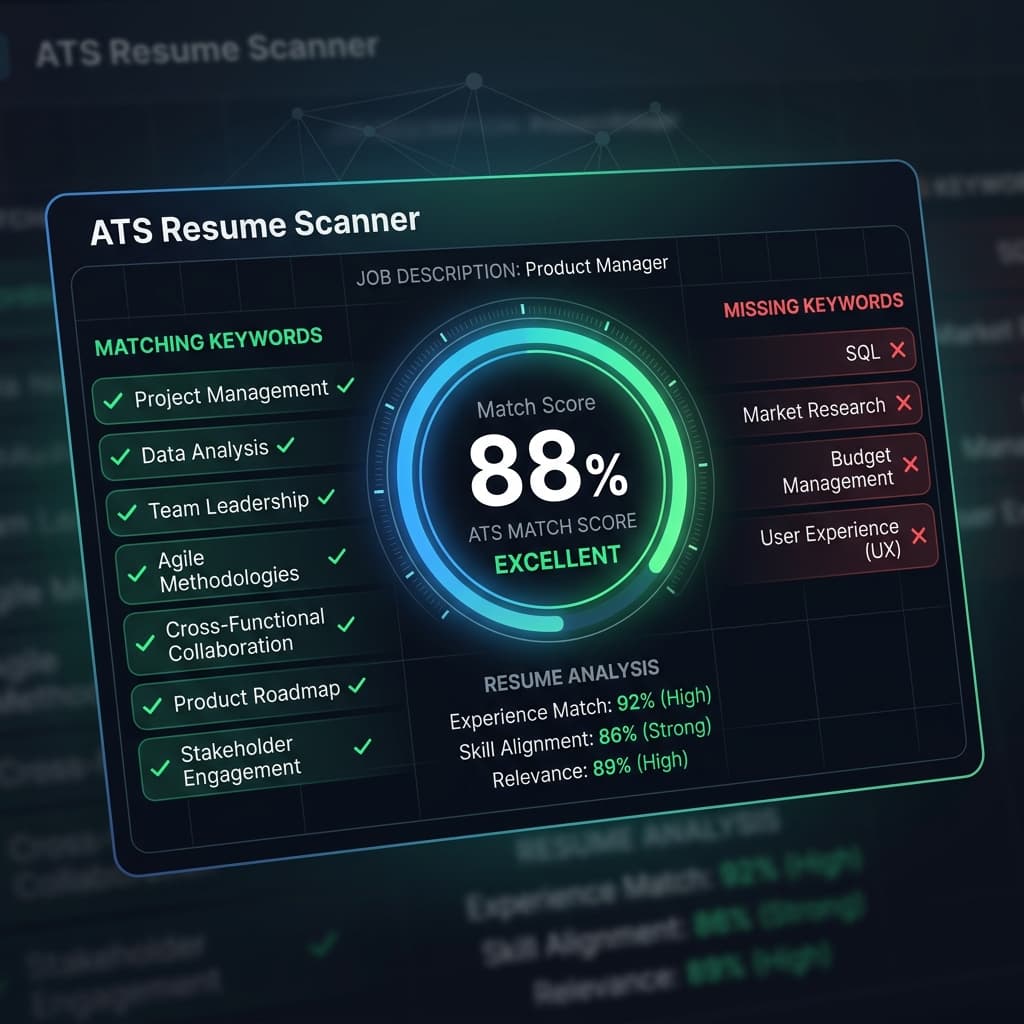 WizeCV ATS Score Visualization widget